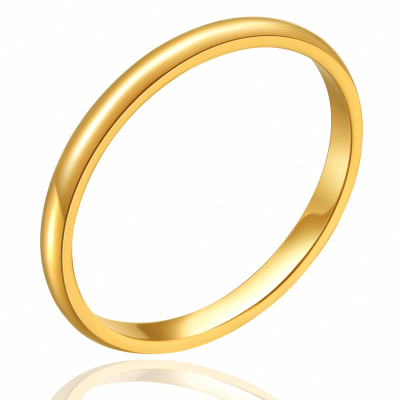 Planderful Everyday Genie Tungsten Gold Ring For Women Unisex Bold Durable Scratch Resistant