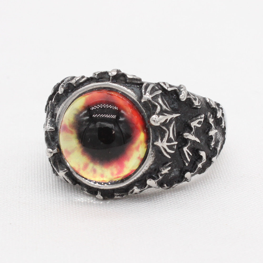Planderful Titanium Steel Ring Unisex Retro Bat Design For Men And Women Everyday Genie Collection