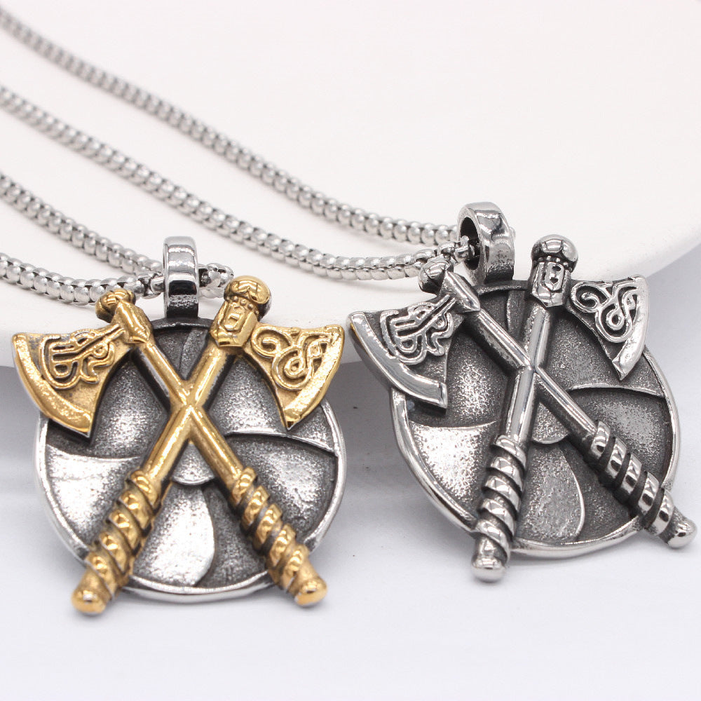 Viking Axe Pendant Titanium Steel By Planderful For Men And Women Unisex Protection Statement