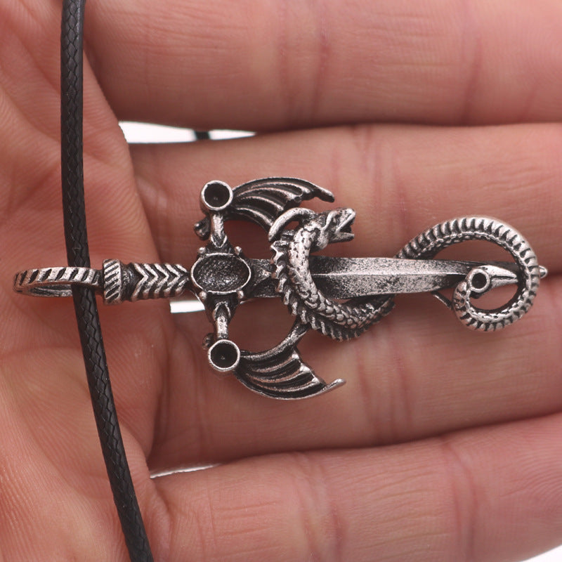 Planderful Dragon Sword Necklace For Men And Women Custom