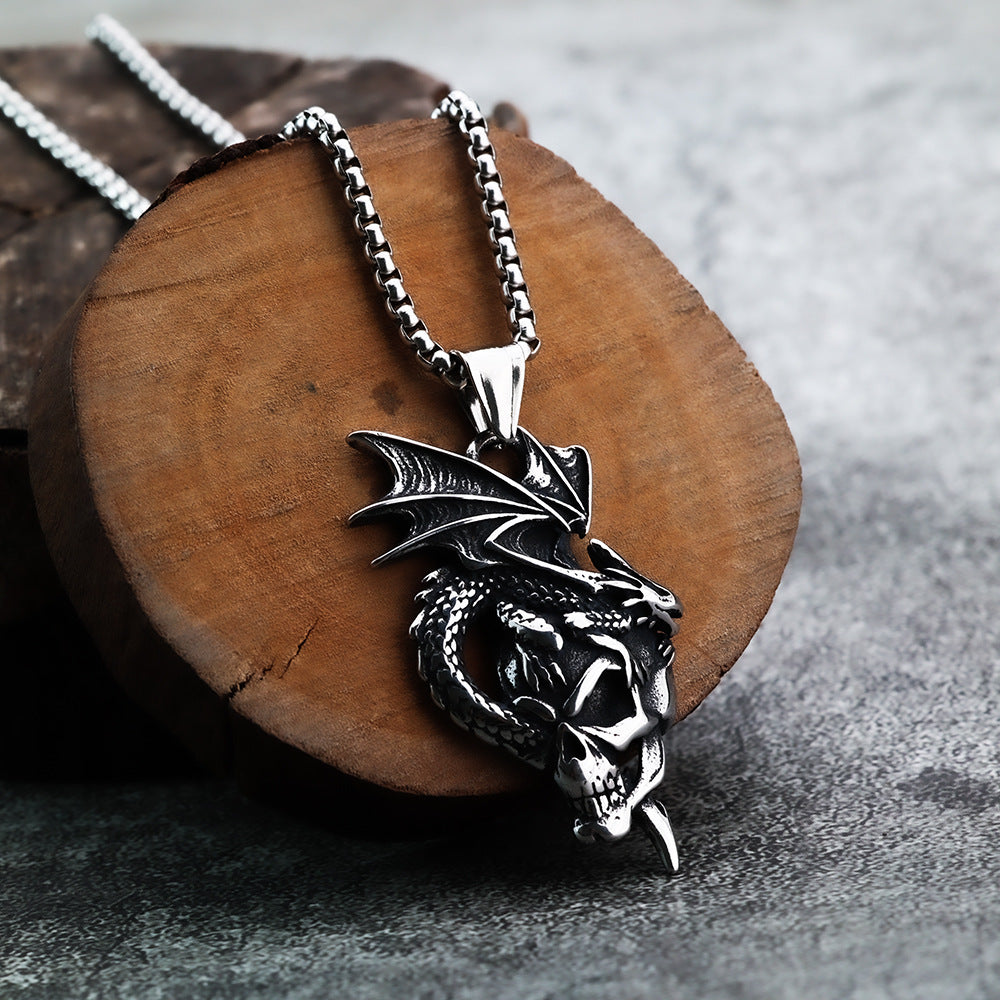 European and American Jewelry Titanium Steel Pterosaur Necklace