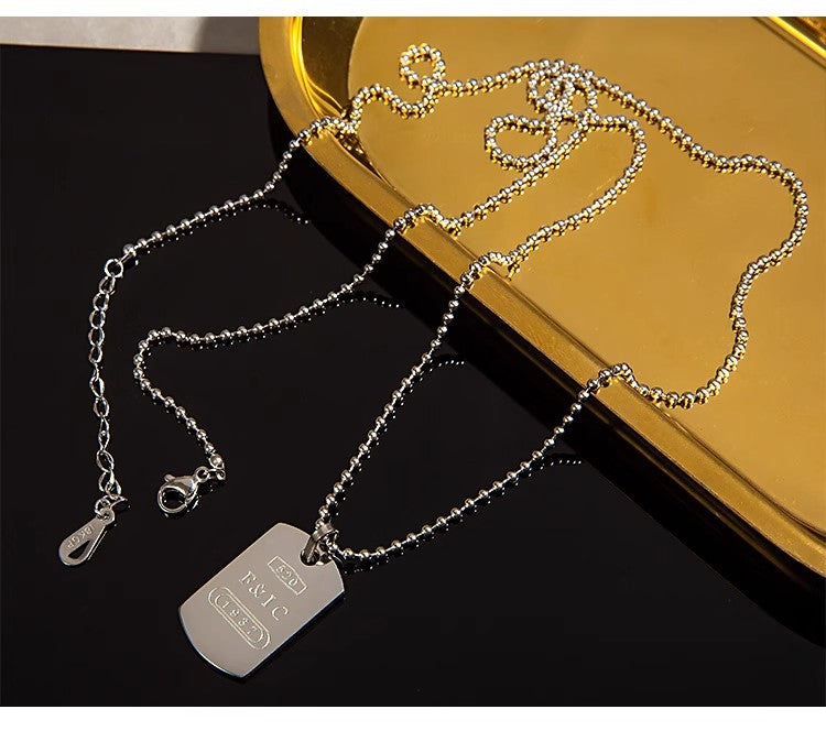 Planderful Jewelry Everyday Genie Couple Necklace With Letter Pendant In Steel Chain