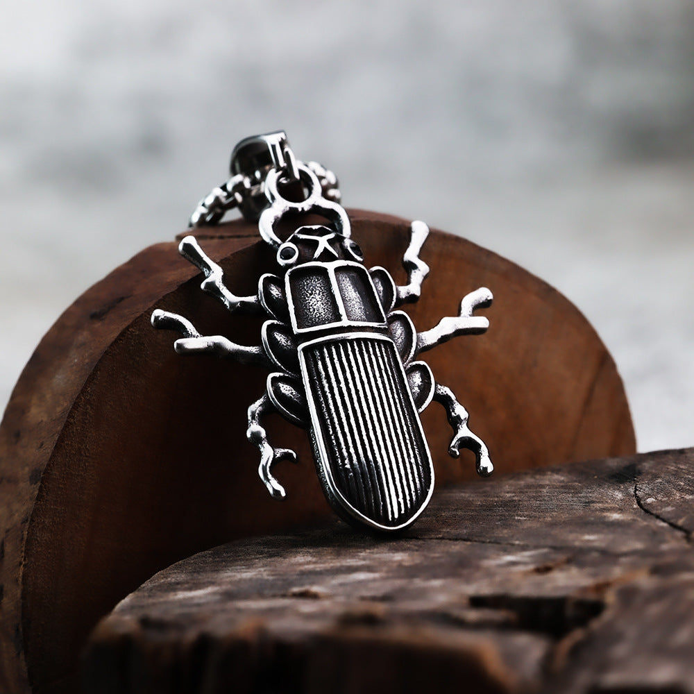 Personalized Nightclub Style Beetle Pendant Stainless Steel Jewelry
