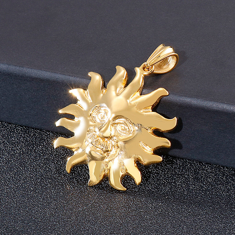 Sun Saint Titanium Steel Men's Pendant - Pop Rock Hip-Hop Design