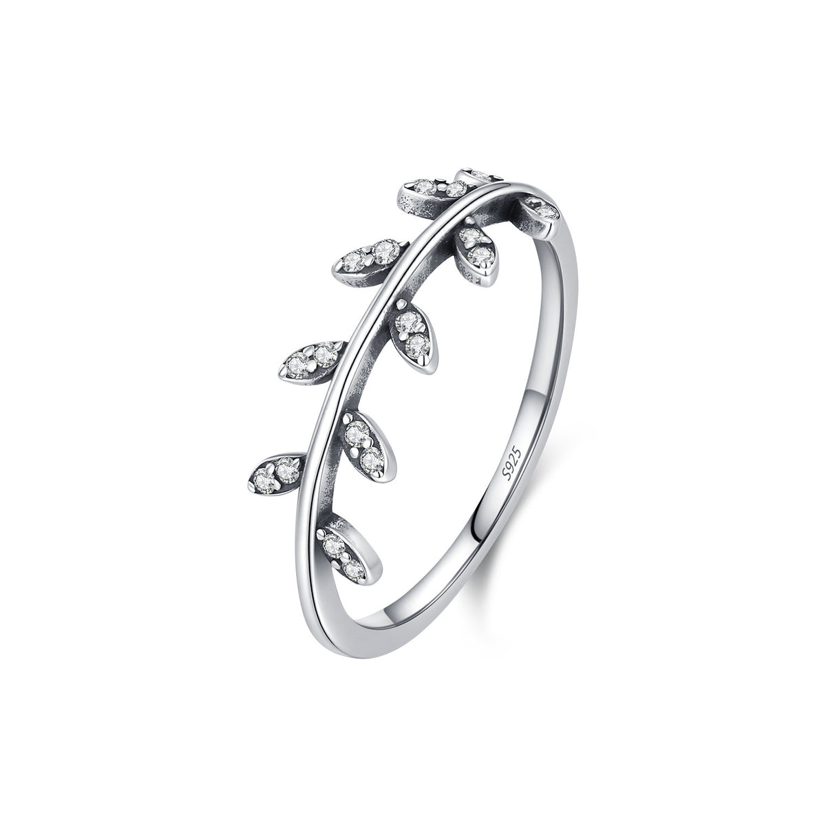 925 Sterling Silver Olive Leaf Ring