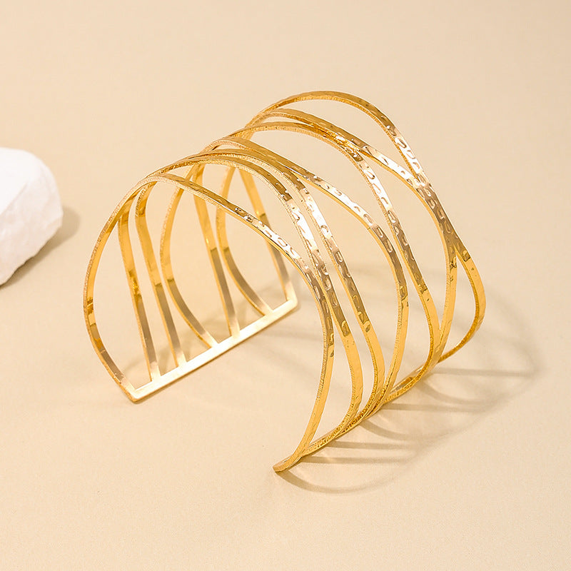 Retro Hollow Multi-Layer Metal Bracelet from Vienna Verve Collection