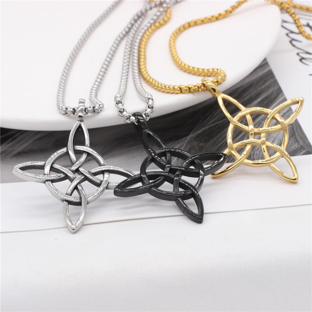 Planderful Titanium Steel Pendant Unisex Viking Celtic Design With Protection Statement For Men And Women