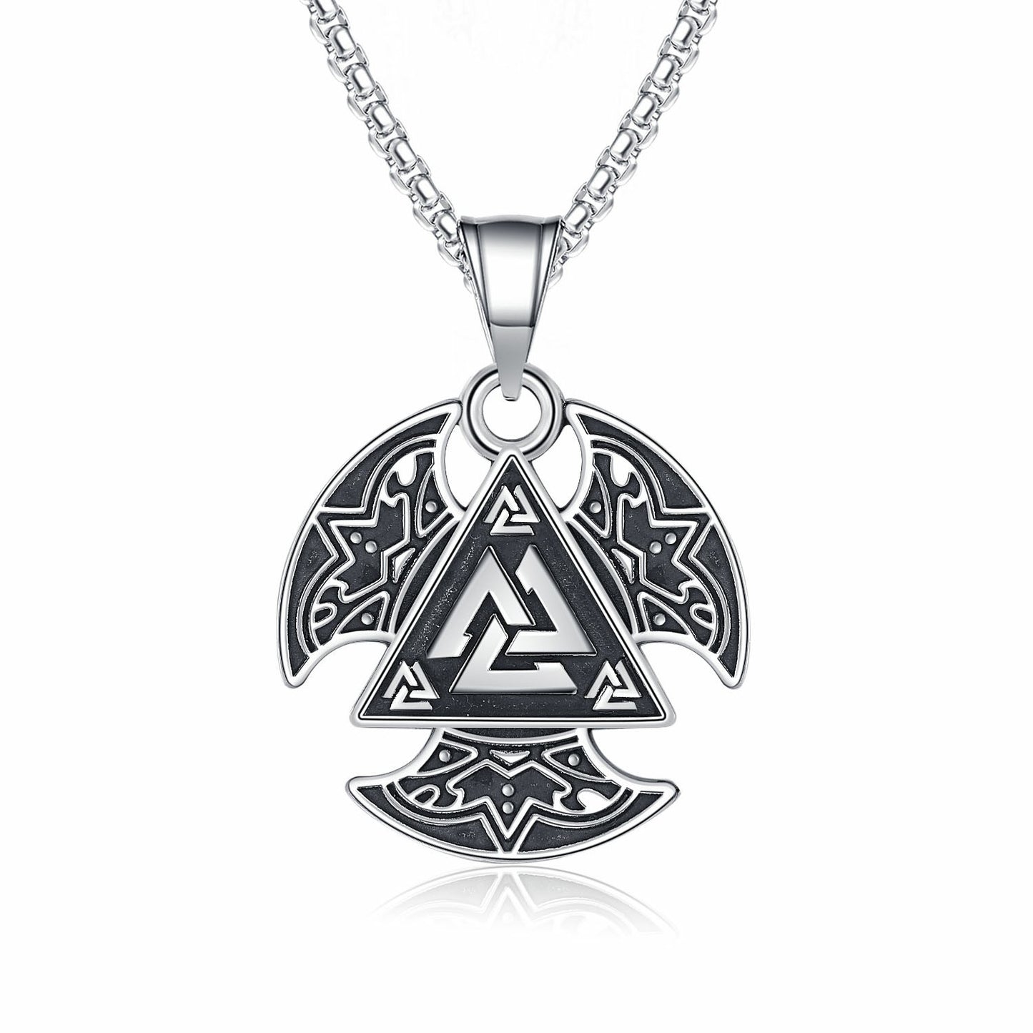Steel Necklace - Vintage Viking Celtic Men's Pendant For Everyday Wear And Gifting