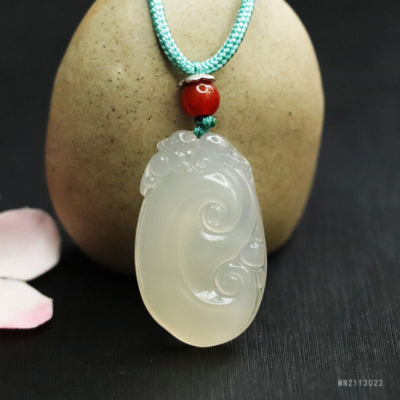 White Chalcedony Ruyi Pendant
