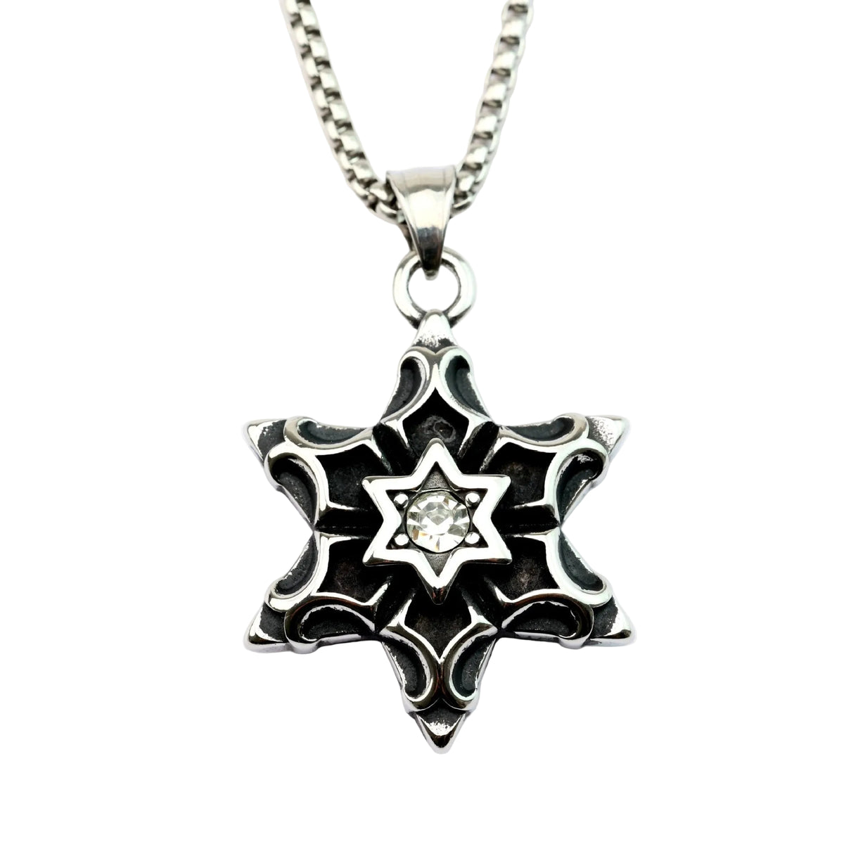 Punk Iron Stainless Steel Pendant Necklace
