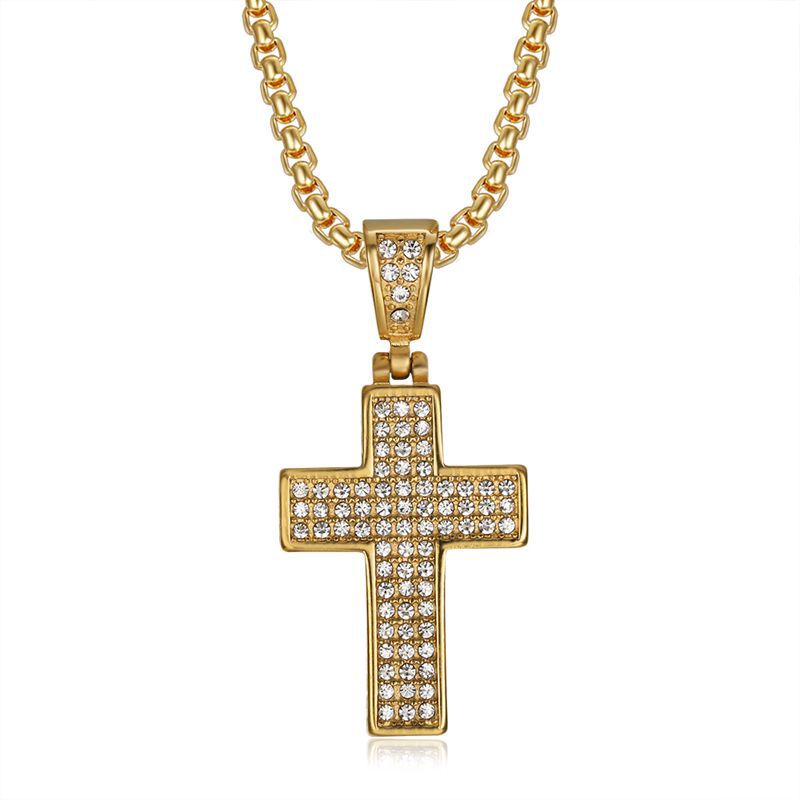 Zircon Necklace – Statement Cross Pendant For Men And Women