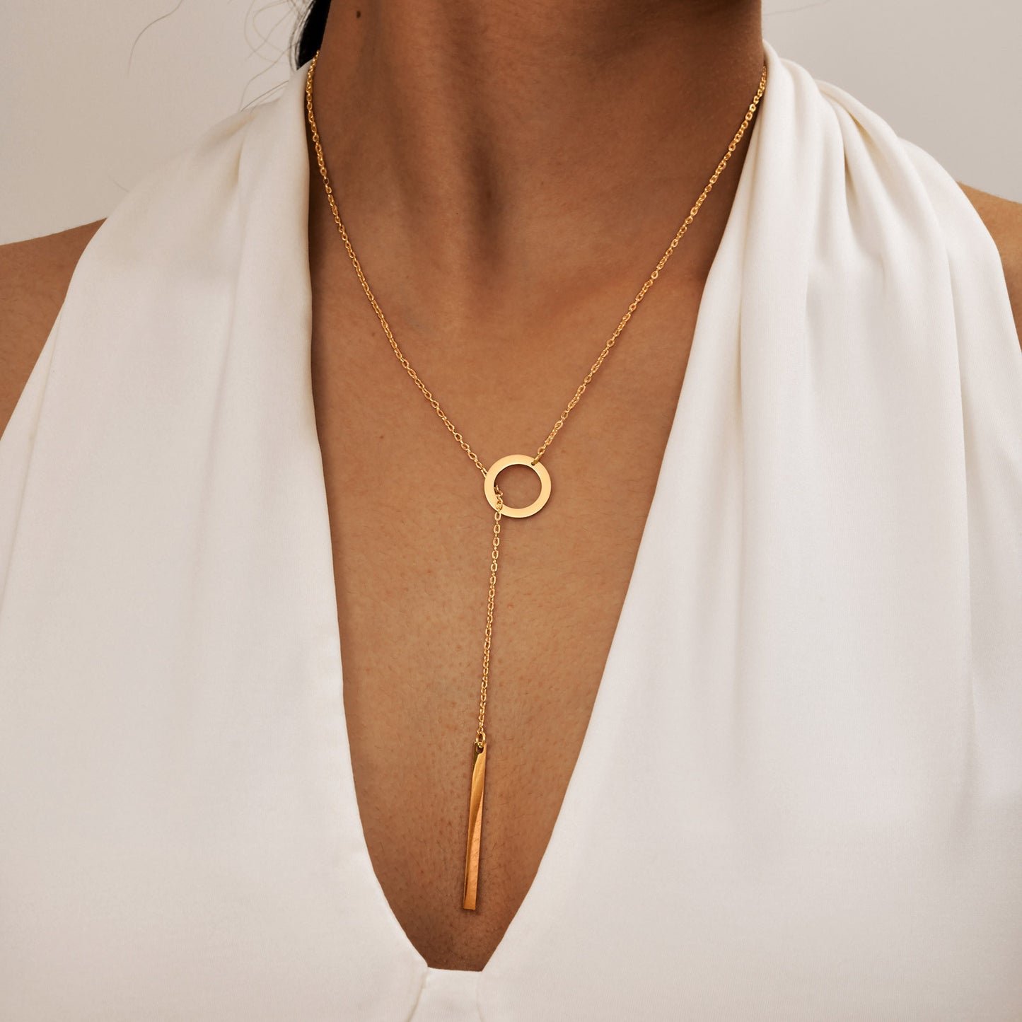 A Variety Of Y-Shaped Necklace – Women's Gold Imitation Pearl Tassel Stacked With Style