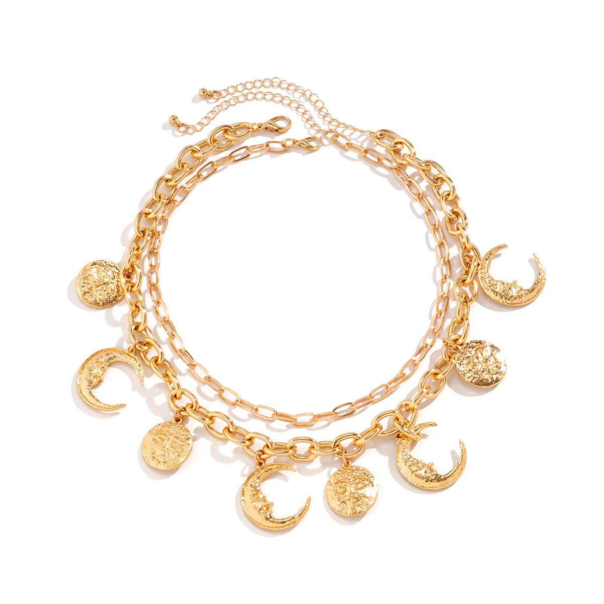 Vienna Verve Alloy Necklace with Personalized Pendants and Tassel Accents