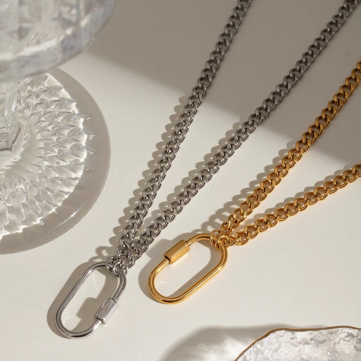 Planderful Jewelry Geometric Buckle Necklace