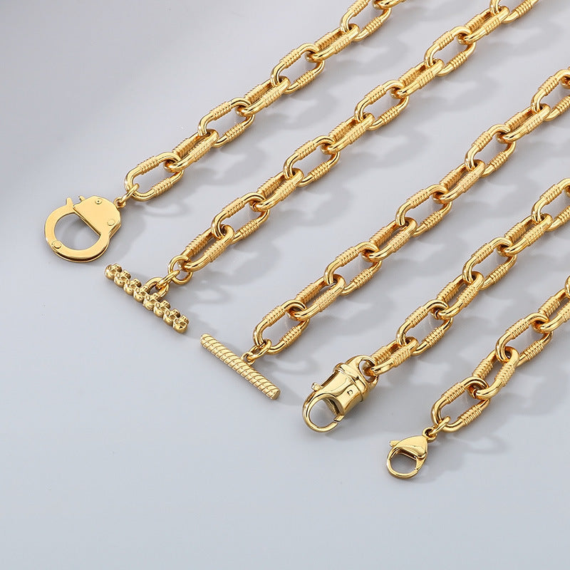 Mens Titanium Steel Bracelet Planderful Skull Buckle Bold