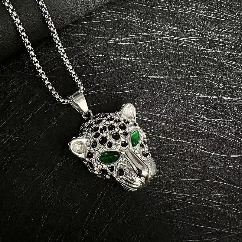 Zircon Necklace – Luxury Hip Hop Leopard Pendant Planderful