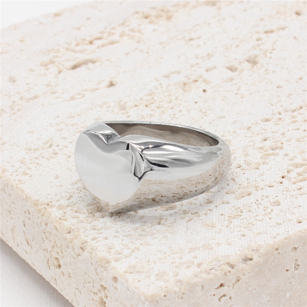 Chic and Simple Internet Personality Inspired Scenery Face Heart Women's Ring