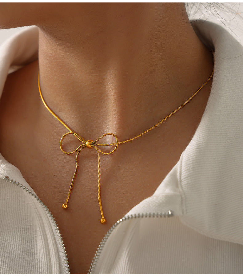 Butterfly Dream Titanium Steel Gold-plated Jewelry Set for Internet Celebrities