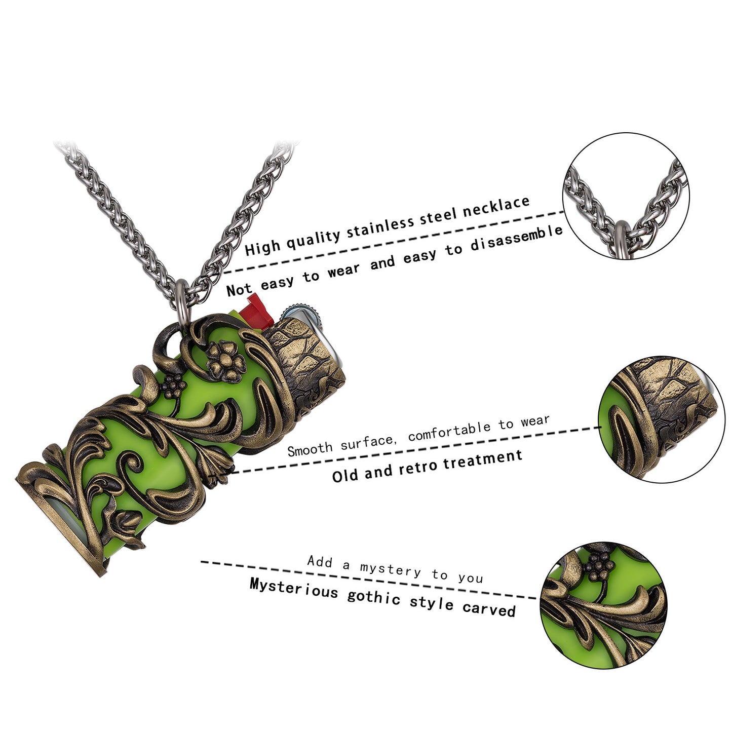 Steel Necklace - Elegant Everyday Genie