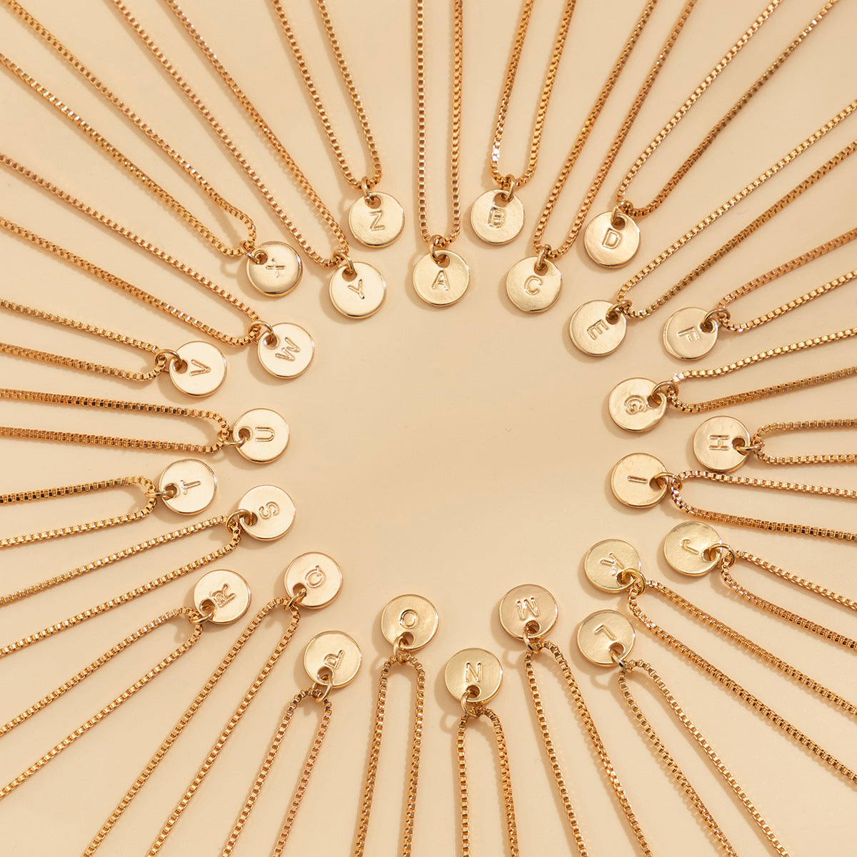 Customized 26-Letter Pendant Necklace from Europe and America for Women