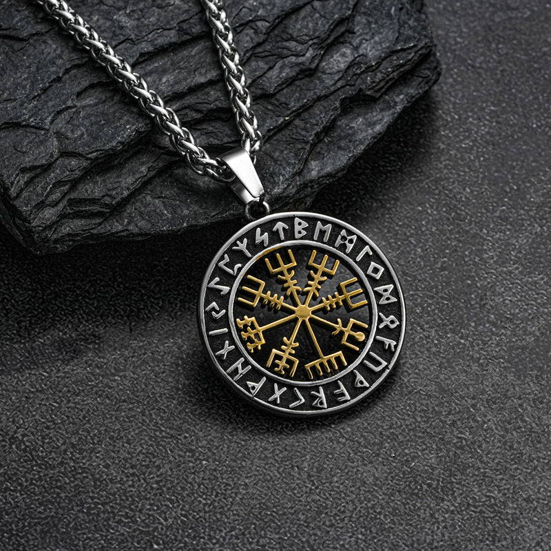 Planderful Collection Viking Totem Pendant Necklace Unisex Titanium Steel Personalized For Men Women