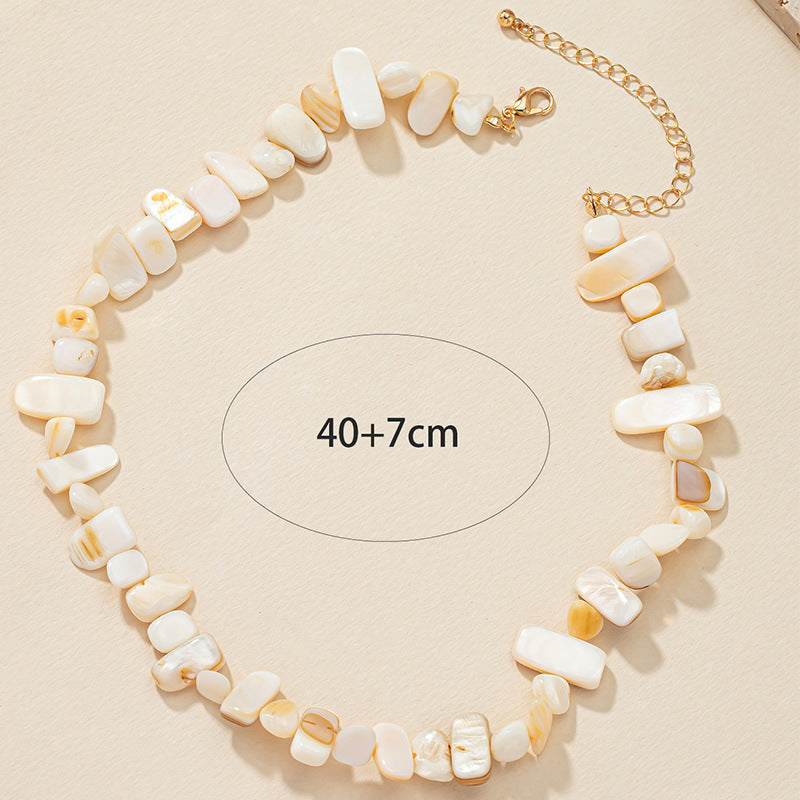Cold Wind Shell Necklace with European and American Charm