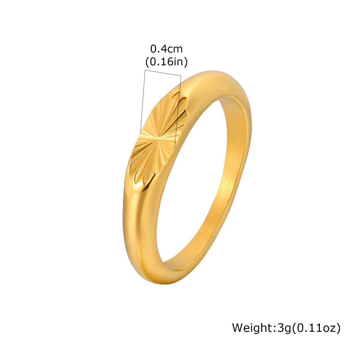 Men's Ring – Hot-Selling – Stainless Steel All-Light Flower Oval