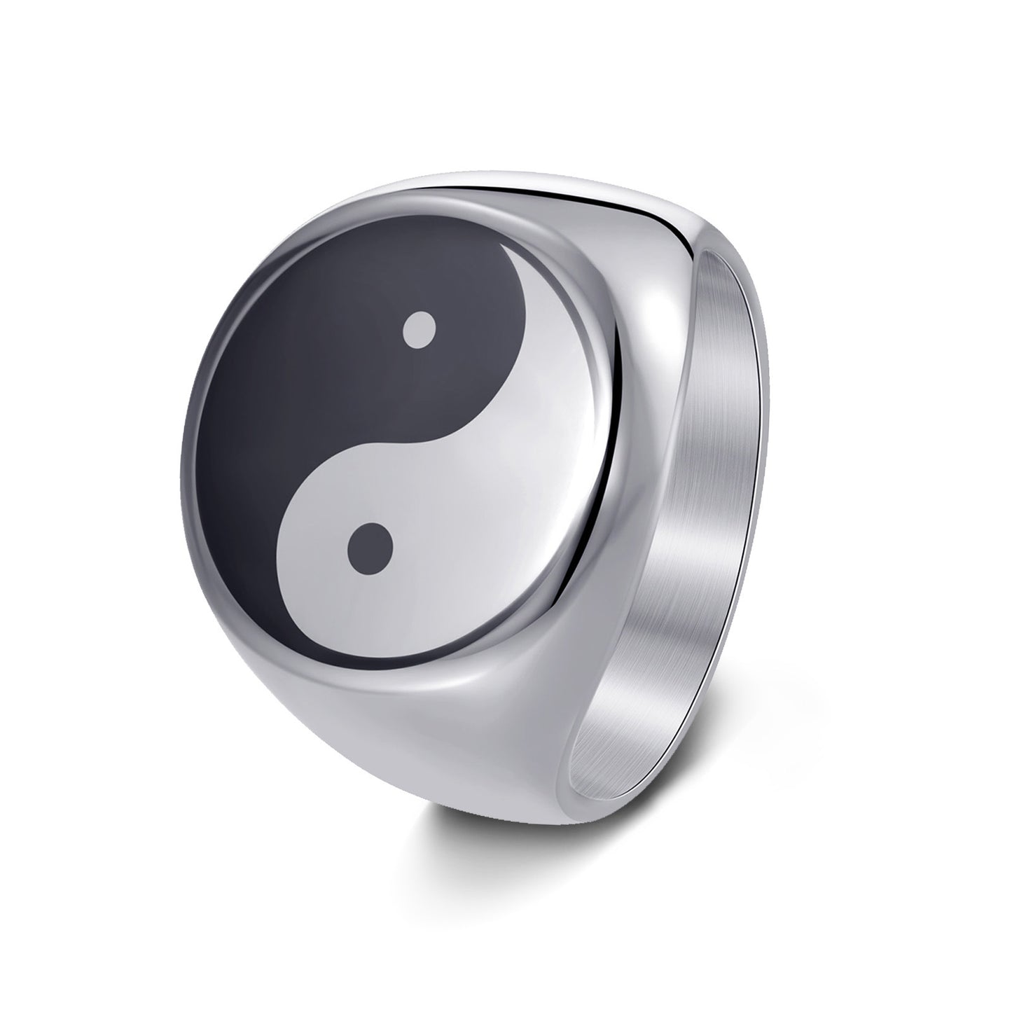 Planderful Mens Ring Steel 17mm Round Retro Fashion Statement For Hipster And Unisex Premium Quality