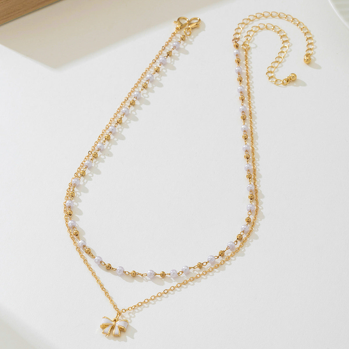 Planderful Vienna Verve Necklace Set – Elegant Pearl Butterfly Design