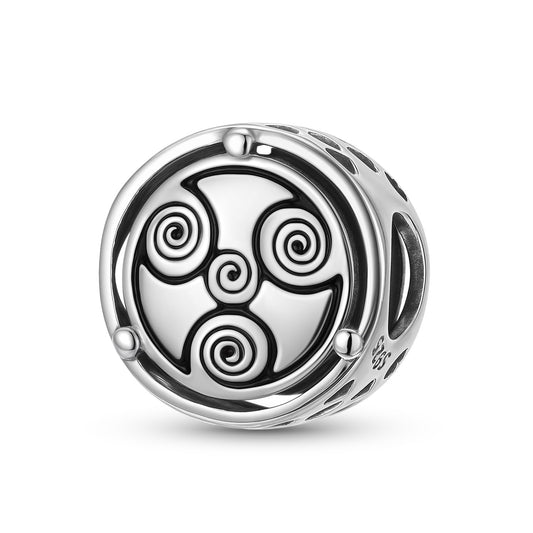Planderful Jewelry Sterling Silver Beading Pendant Triple Pattern Helix Symbol