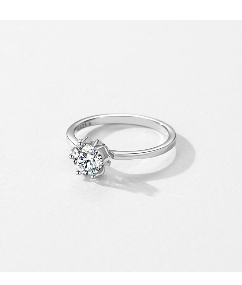Everyday Genie Sterling Silver Zircon Ring for Women, Size 5-9