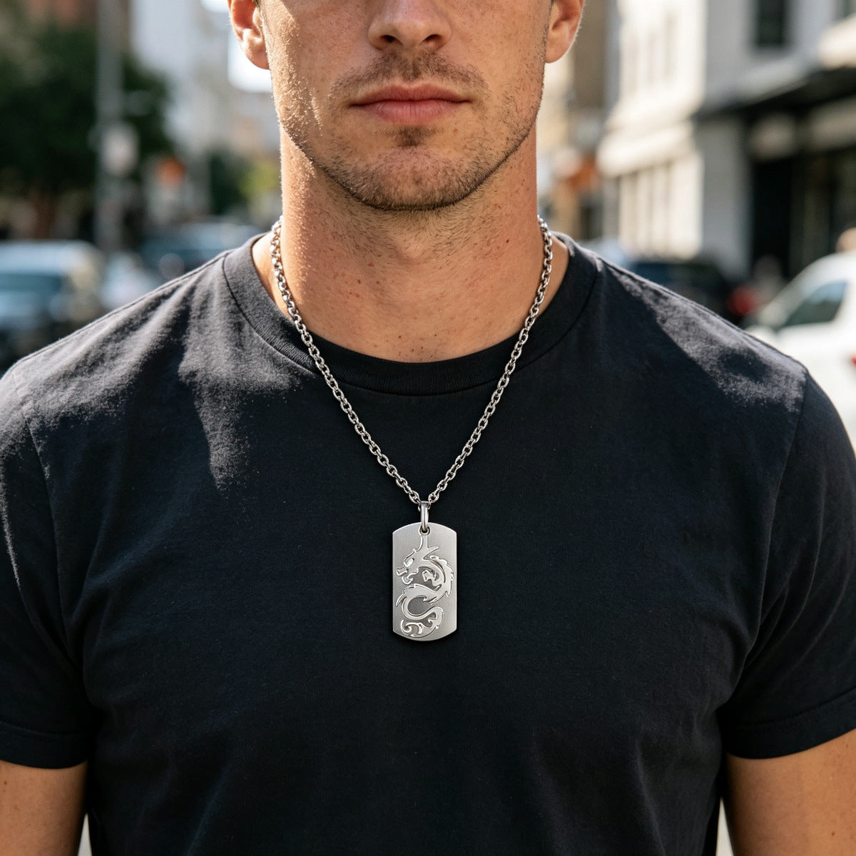 Europe – America – Titanium Steel Non-Fading Pendant Necklace