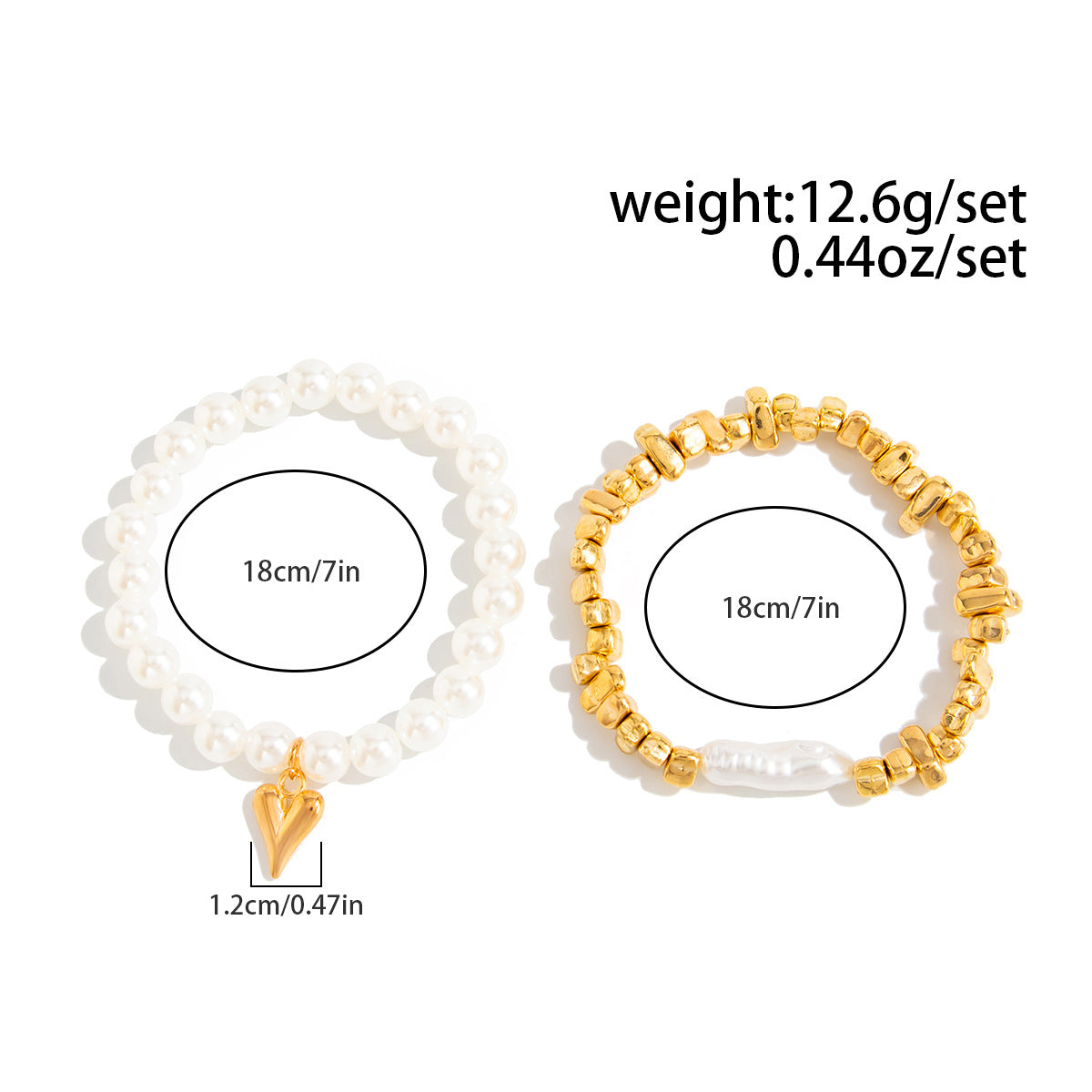 Love Pendant Bracelet Beaded Stackable Imitation Pearl By Planderful Vienna Verve For Fashionable Women