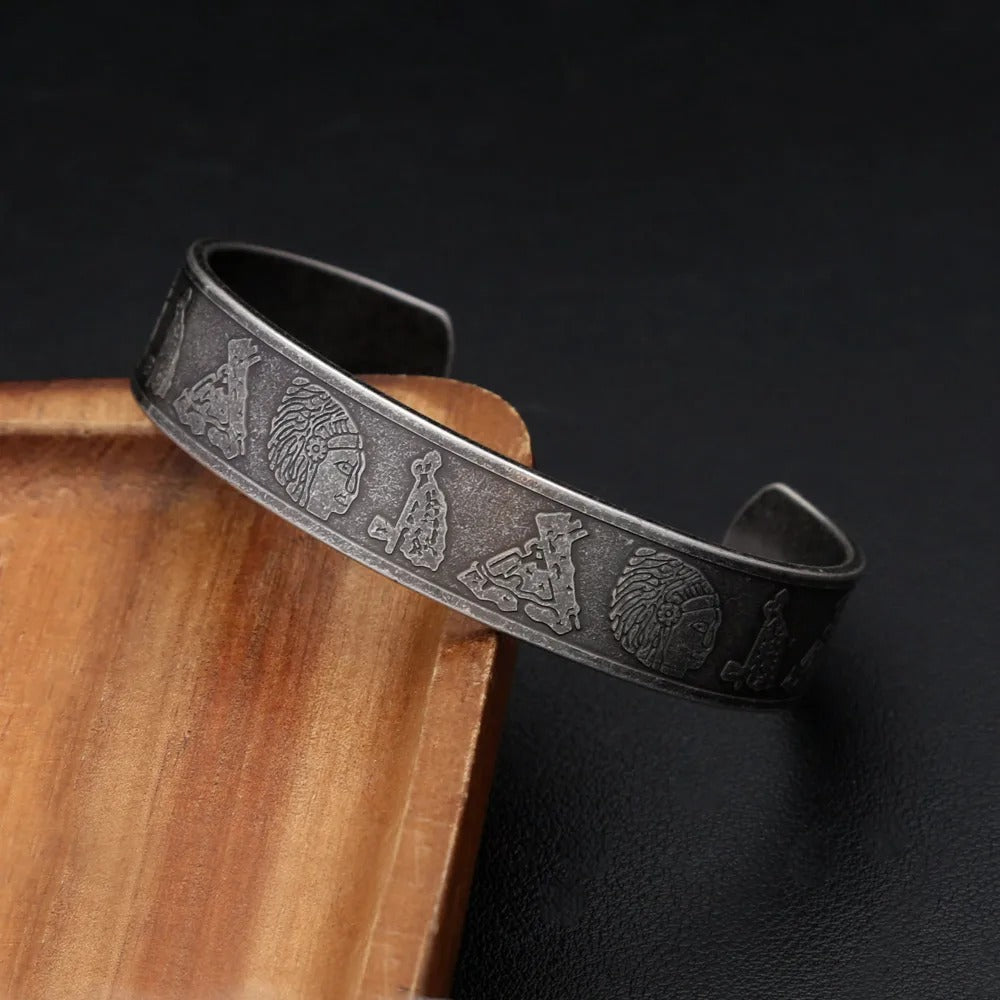 Viking Egyptian Stainless Steel Men's Bracelet