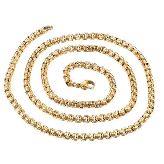 Planderful Jewelry Stainless Steel Pearl Chain Necklace