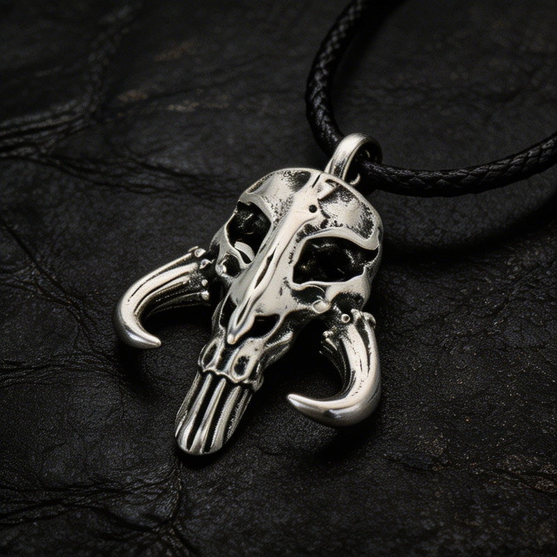 Niche Many Elements Myth Pendant Tower Conch Trident Feather Stainless Steel Men's Pendant Necklace