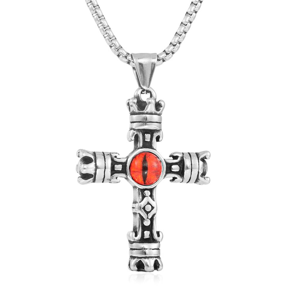 European And American Stainless Steel Cross Eye Pendant