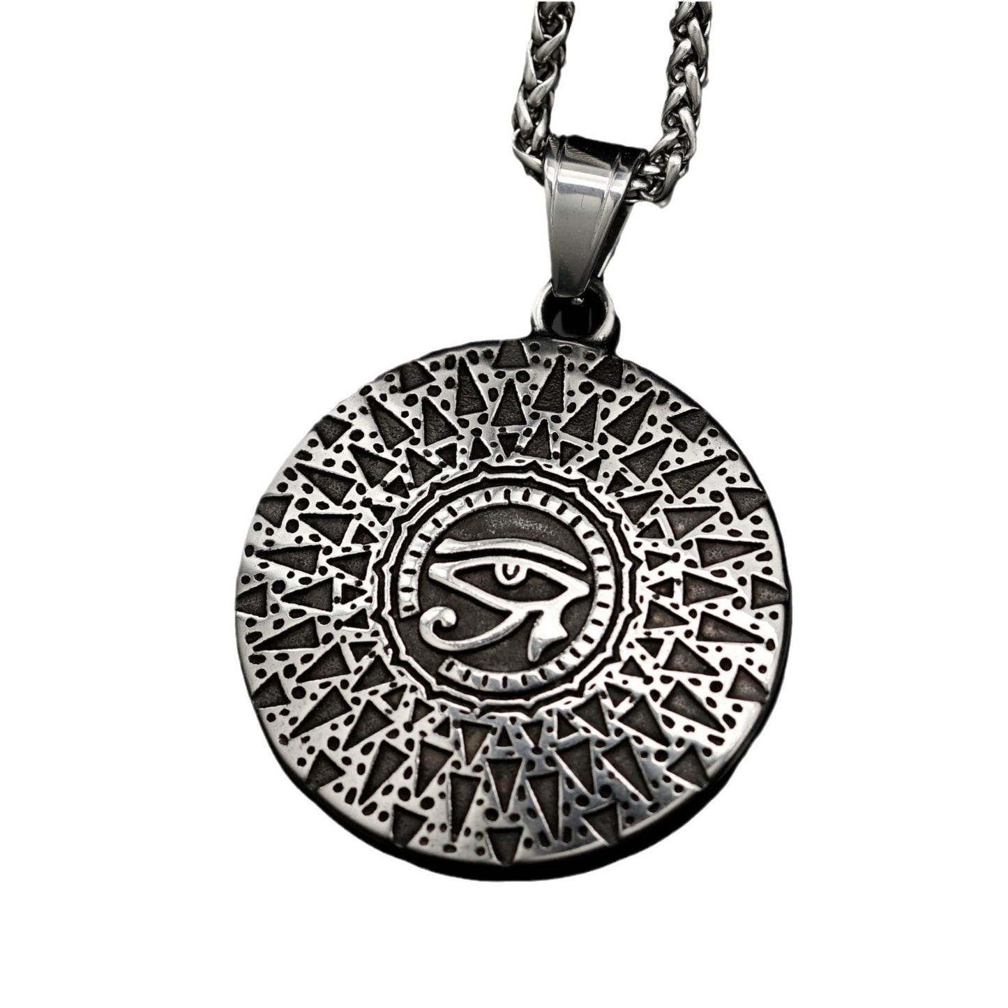 Steel Necklace – Vintage Eye of Horus Pendant