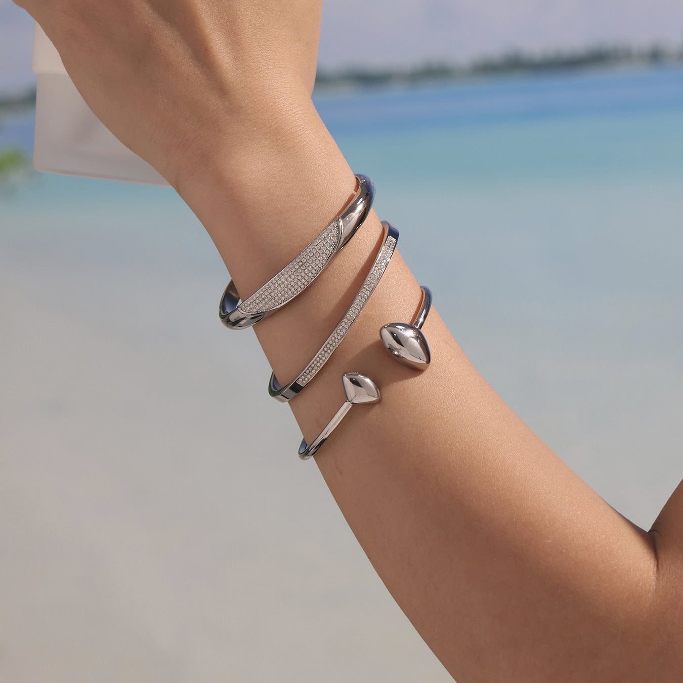 Planderful Zircon Double Row Bracelet For Stylish Commuters