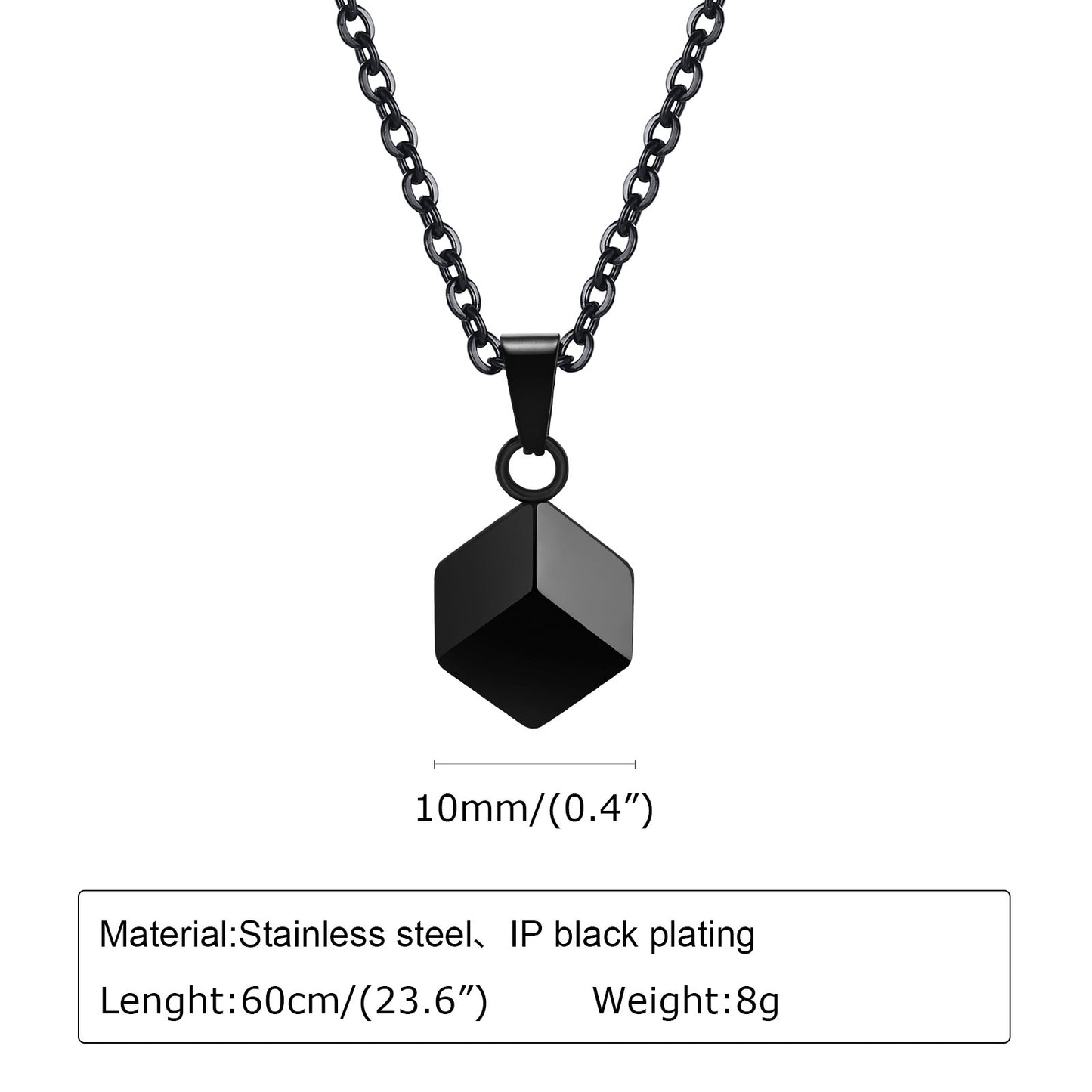 New Stainless Steel Square Openable Urn Pendant Necklace