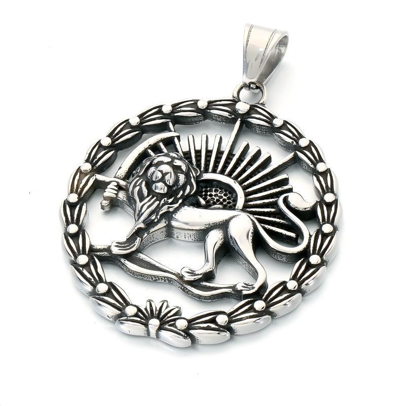 Nordic Viking Tree Of Life Pendant Retro Lion King Faucet Compass Stainless Steel Necklace