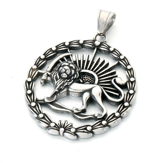 Nordic Viking Tree Of Life Pendant Retro Lion King Faucet Compass Stainless Steel Necklace