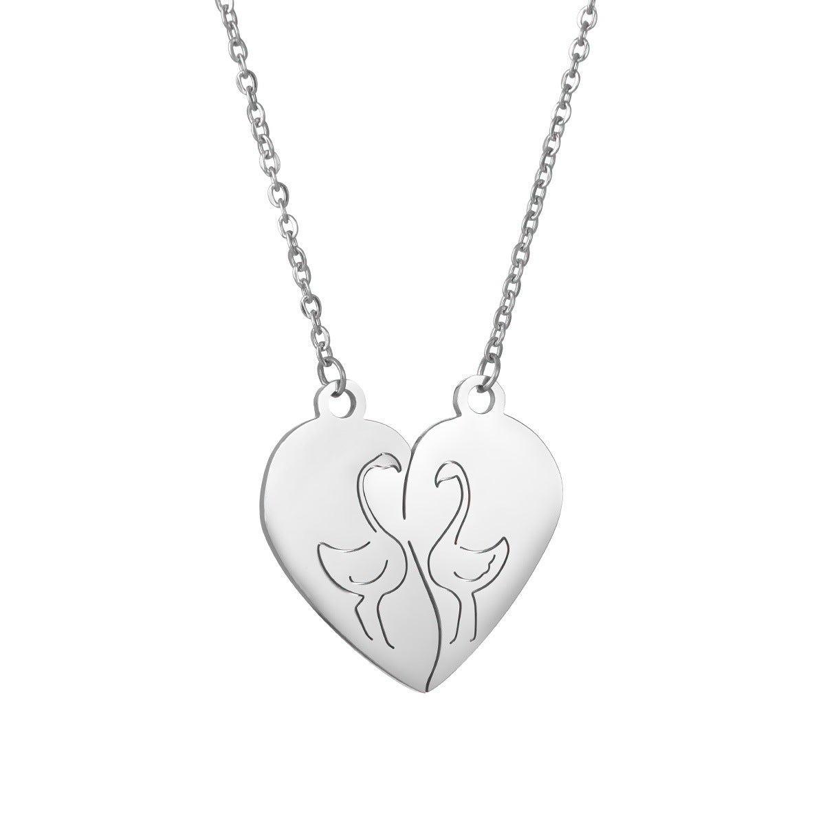 Elegant Stainless Steel Love Pendant Couple Necklace - Wholesale Jewelry from Reputable Factory
