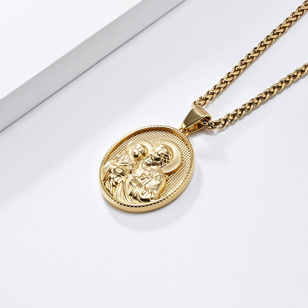 European And American Virgin Mary Pendant For Men Gifts