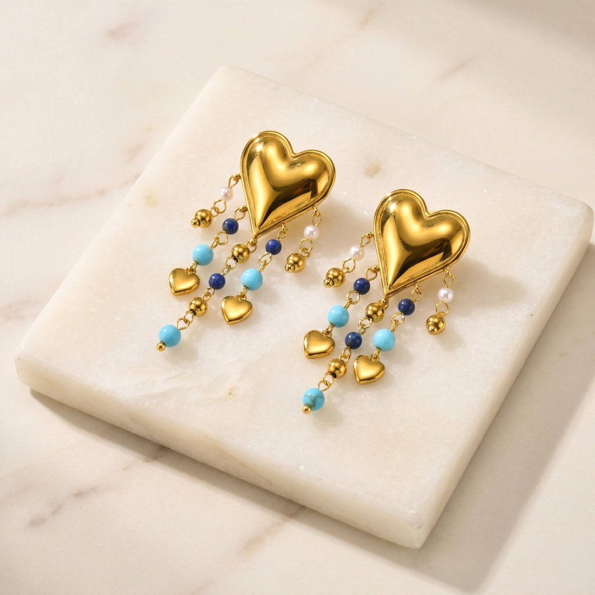 Stainless Steel Heart Earrings