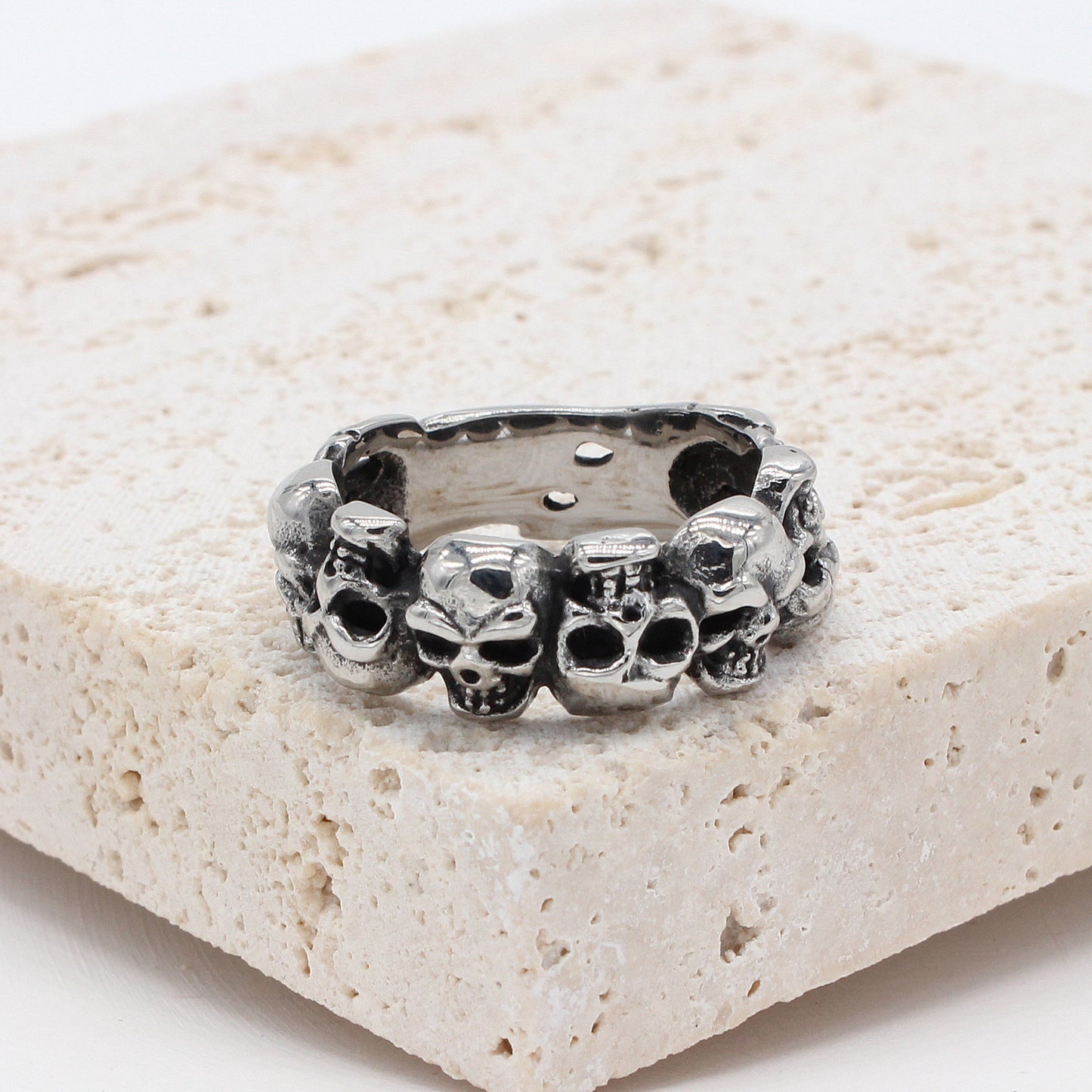 Planderful Titanium Steel Skull Ring Men Personalized Retro Claws Unisex Protection Statement