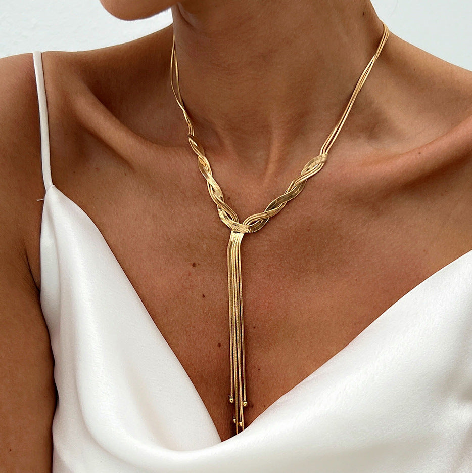 Planderful Vienna Verve Necklace – Elegant Y-Shaped Design
