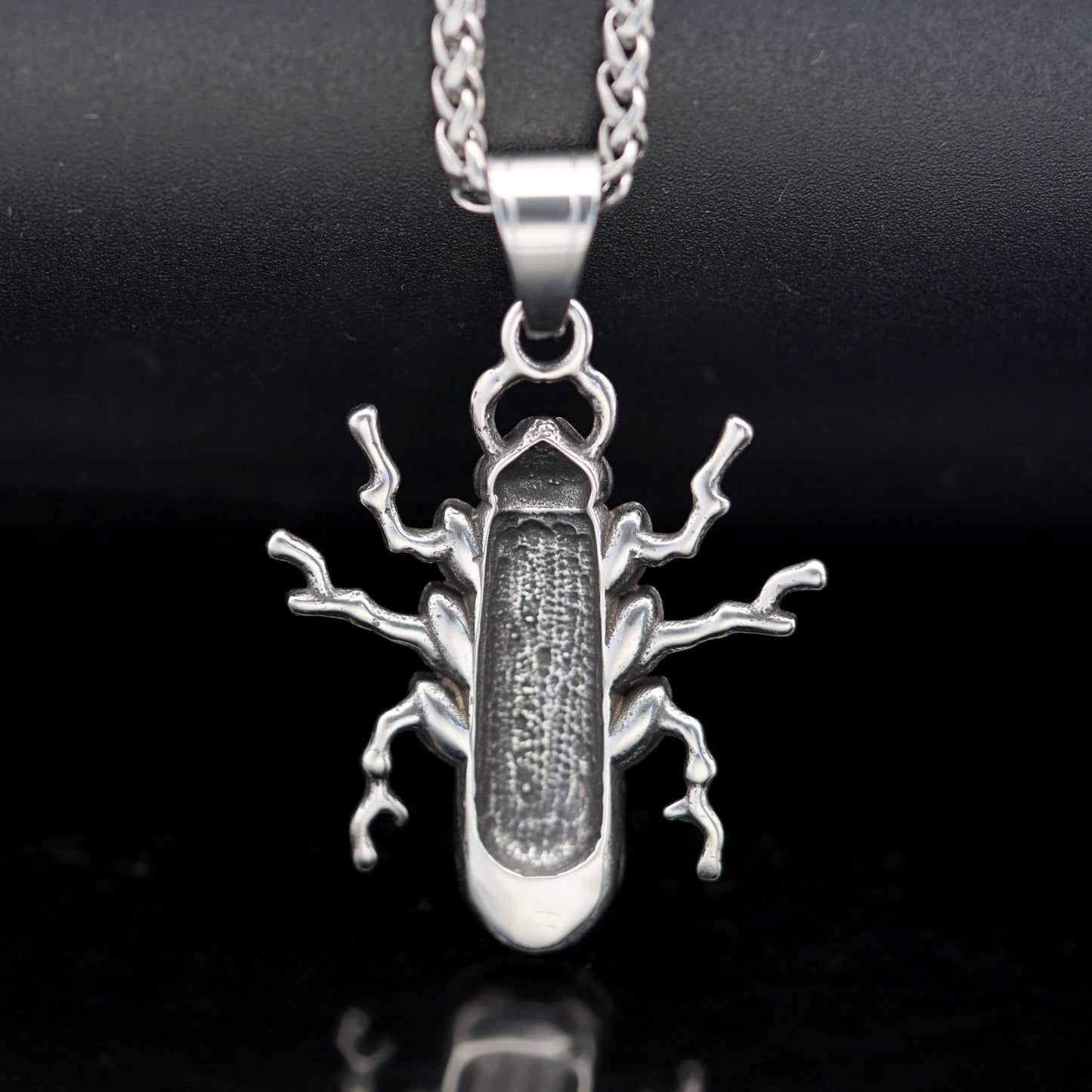 Steel Necklace – Vintage Punk Beetle Pendant