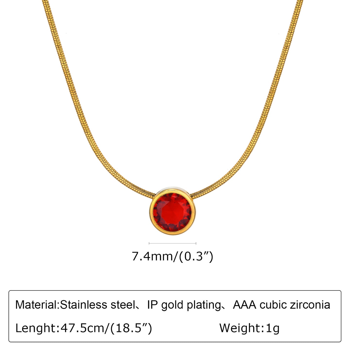 Stainless Steel Green Rhinestone Gold Necklace Women's Fashion Accessories