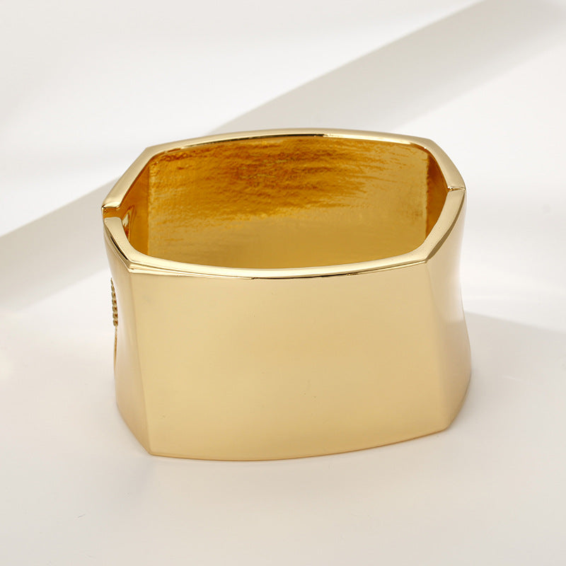 Gilded Glamour Statement Bracelet - Vienna Verve Collection